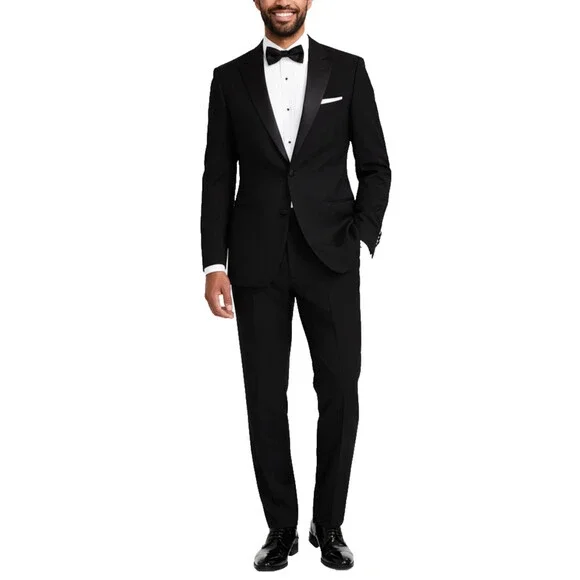 NAUTICA Tuxedo Suit Men's Size 40R 34W Black Modern Fit Stretch NWT $395 - Picture 1 of 15